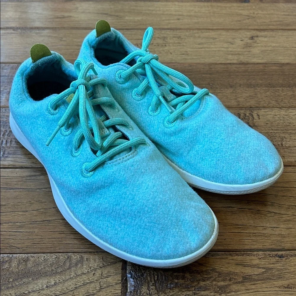Allbirds Wool Runners Sustainable Wool Running Shoe Sneakers Mint Green Size 10